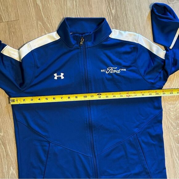 Under Armour Ford Motor Co Blue White Auto Embroidered Full Zip Loose Jacket M - Picture 8 of 13